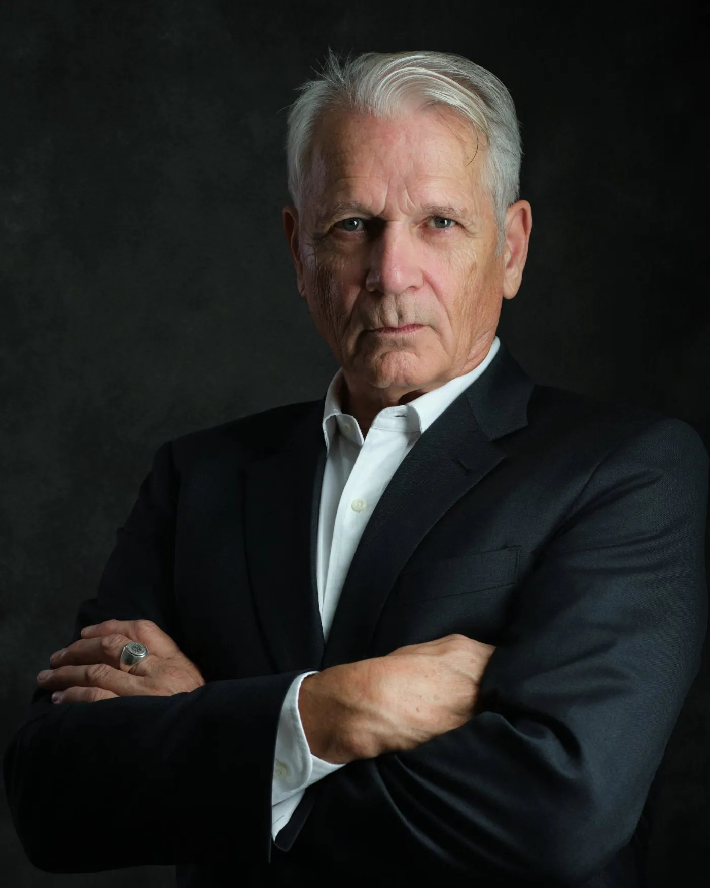 Theatrical actor headshot with dramatic studio lighting, Volkan Photography, Langley BC