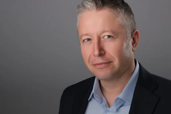 Executive headshot on a grey studio backdrop, Abbotsford and Fraser Valley