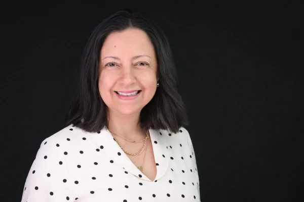 Law firm headshot on a dark backdrop photographed in Langley BC