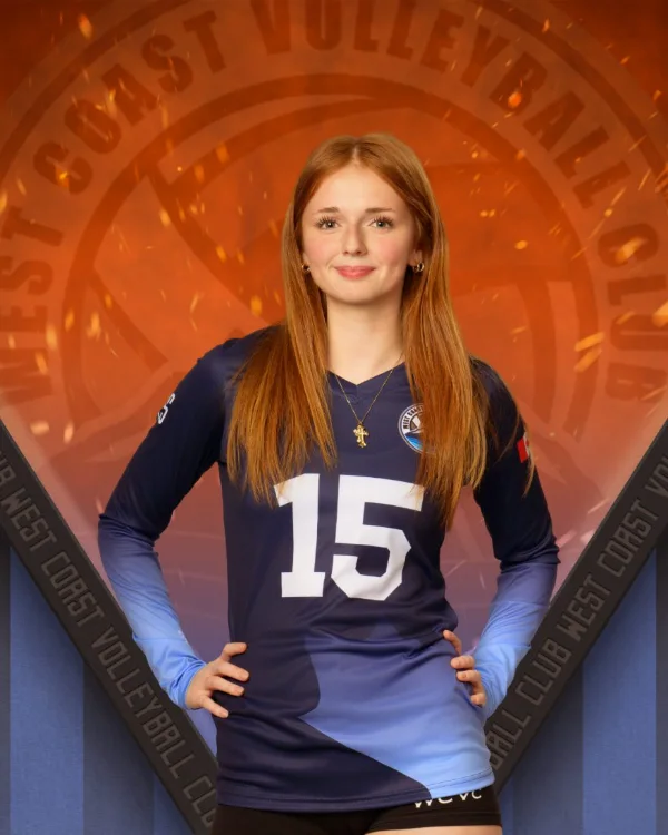 Individual volleyball portrait lit for a season banner print
