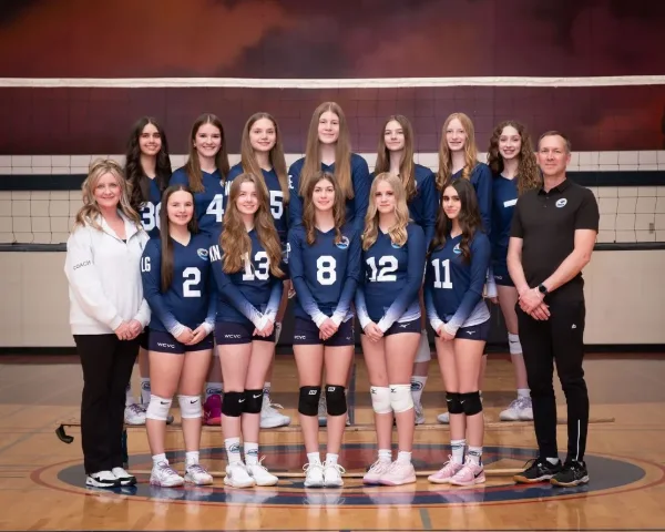 Volleyball club division team photo taken during a Fraser Valley photo night