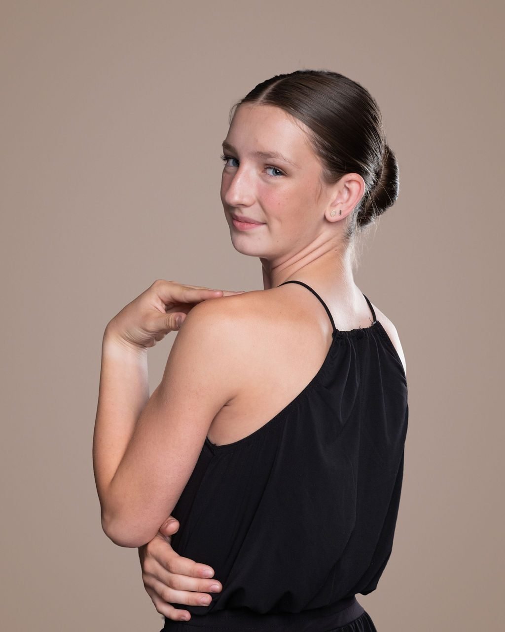 Studio dance portrait of a competitive dancer for audition submissions