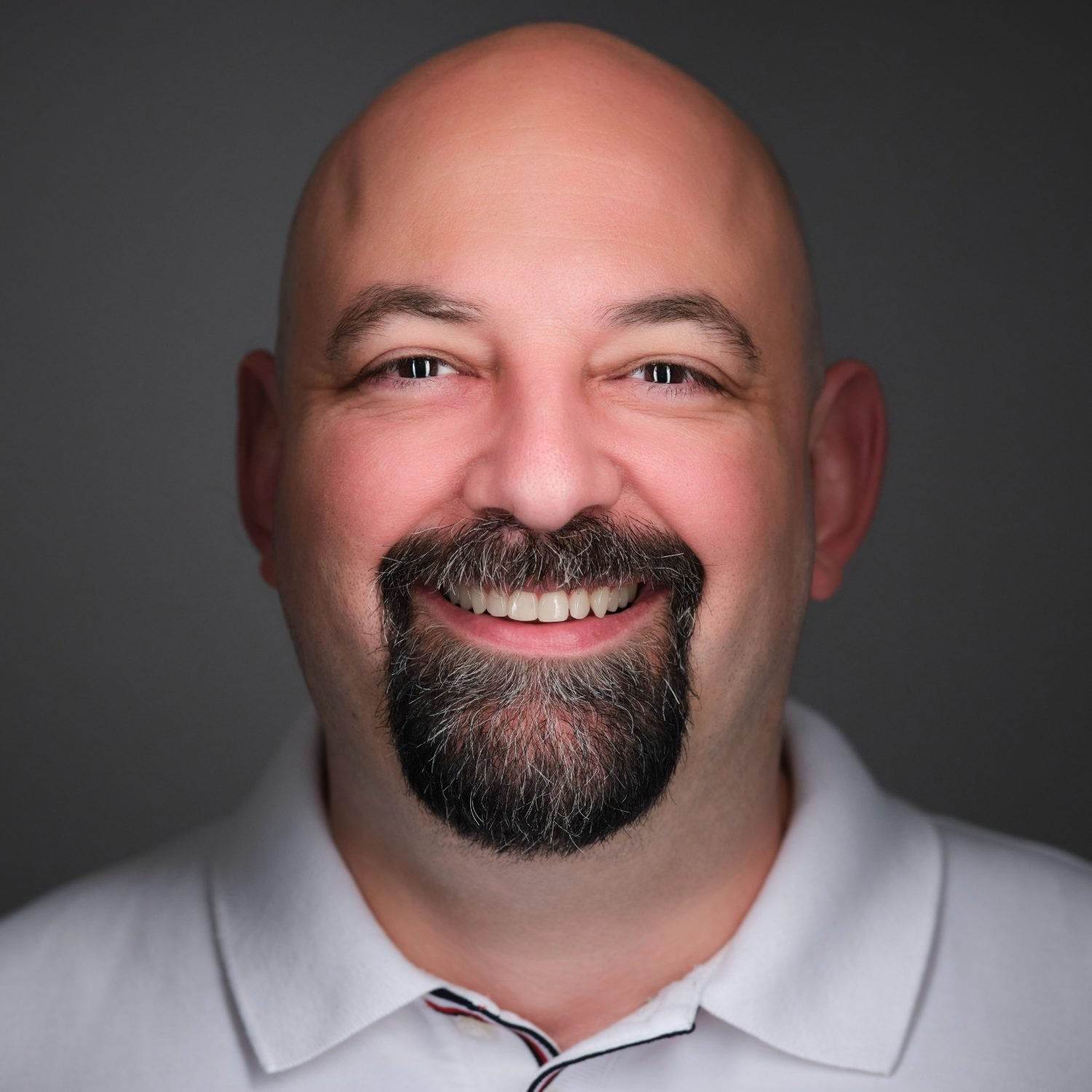 Professional studio headshot photographed in Langley, BC