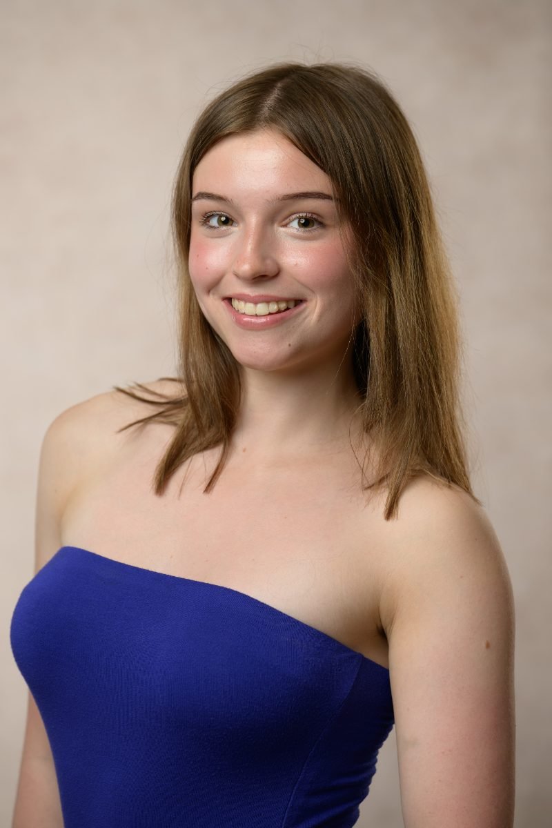 Model headshot of a young woman photographed for a portfolio in Vancouver