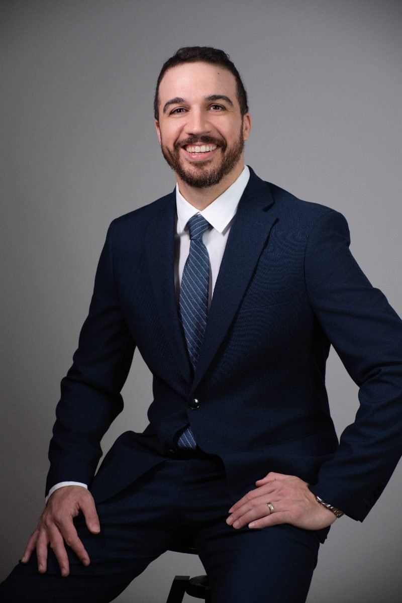 Realtor branding portrait in a suit for signage and social media