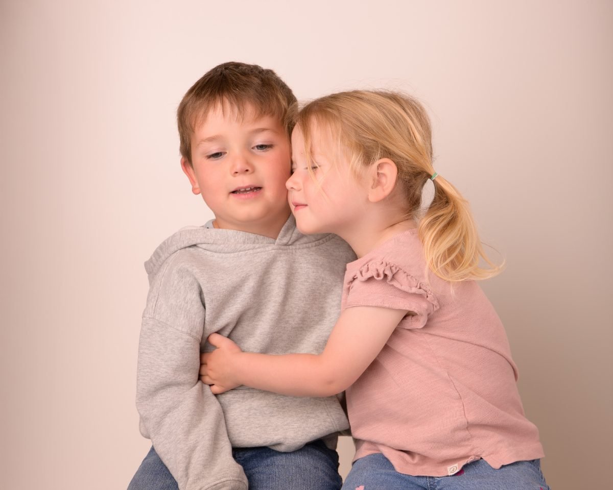 Preschool portrait photographed at a Tri-Cities childcare centre