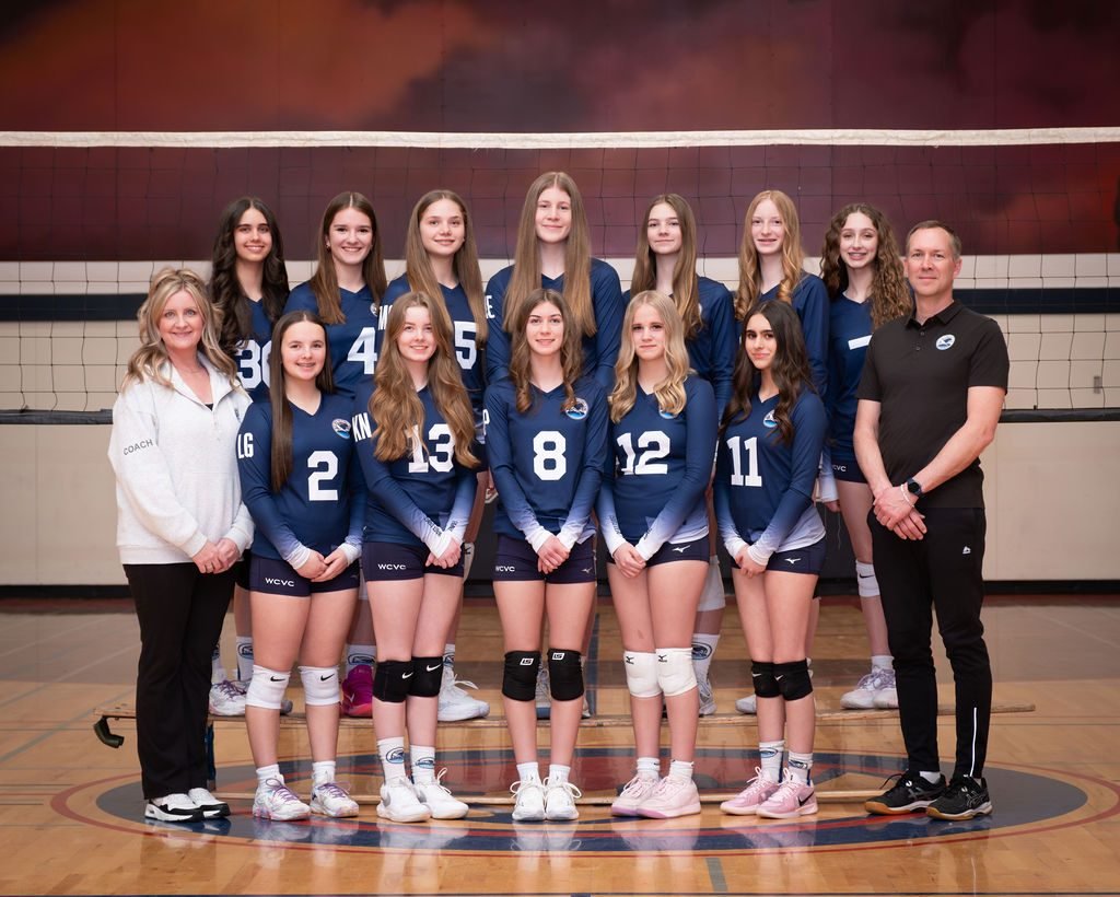 Volleyball club division team photo taken during a Fraser Valley photo night